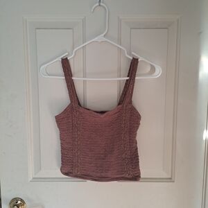 Brown crop top